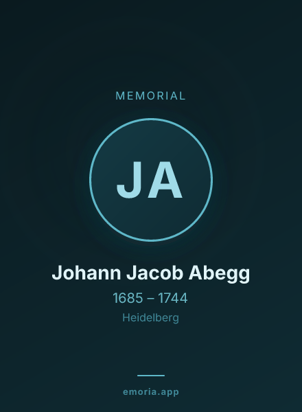 Memorial portrait of Johann Jacob Abegg
