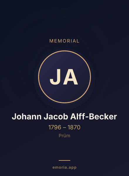 Memorial portrait of Johann Jacob Alff-Becker