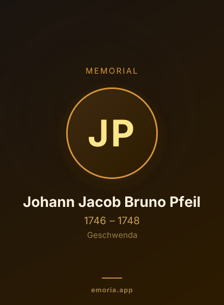 Memorial portrait of Johann Jacob Bruno Pfeil