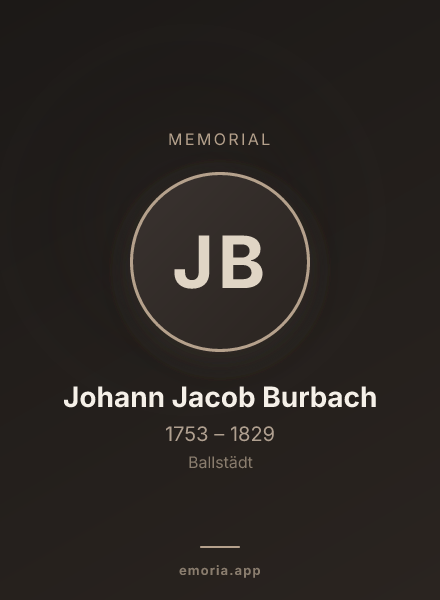 Memorial portrait of Johann Jacob Burbach