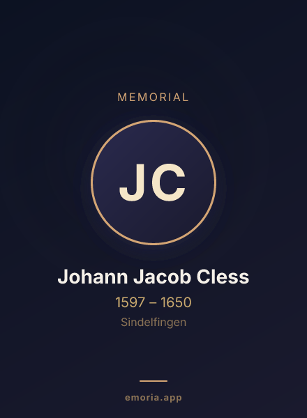 Memorial portrait of Johann Jacob Cless