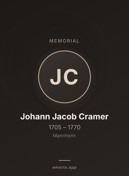 Memorial portrait of Johann Jacob Cramer