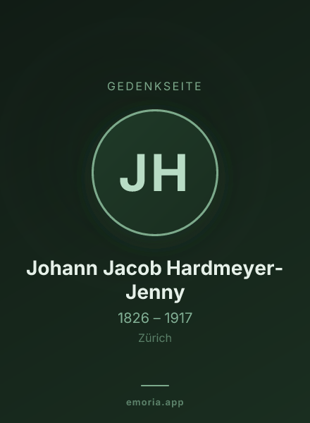 Gedenkportrait von Johann Jacob Hardmeyer-Jenny