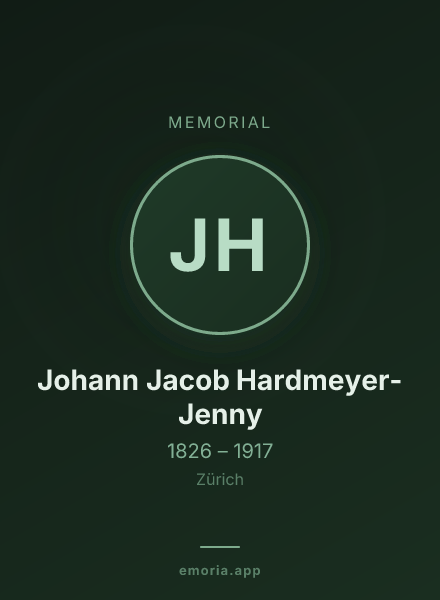 Memorial portrait of Johann Jacob Hardmeyer-Jenny