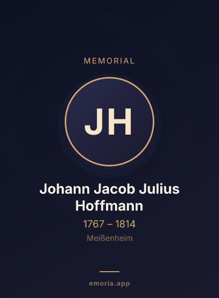 Memorial portrait of Johann Jacob Julius Hoffmann