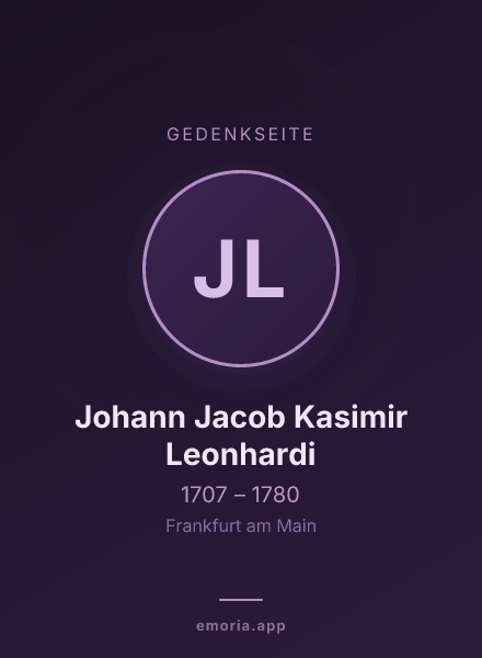 Gedenkportrait von Johann Jacob Kasimir Leonhardi