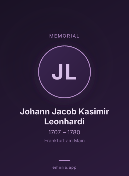 Memorial portrait of Johann Jacob Kasimir Leonhardi