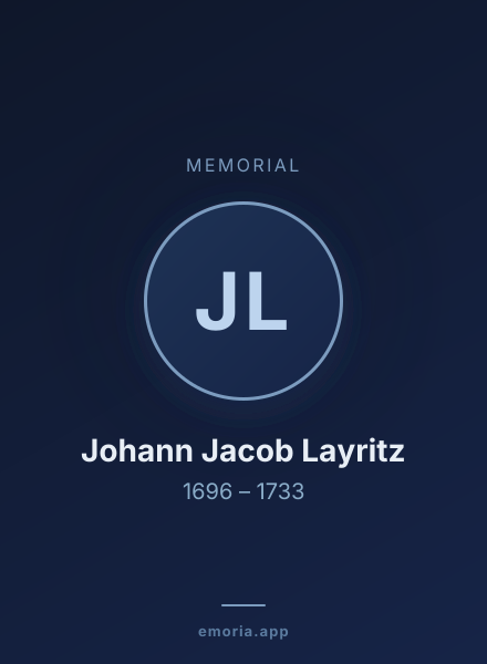 Memorial portrait of Johann Jacob Layritz