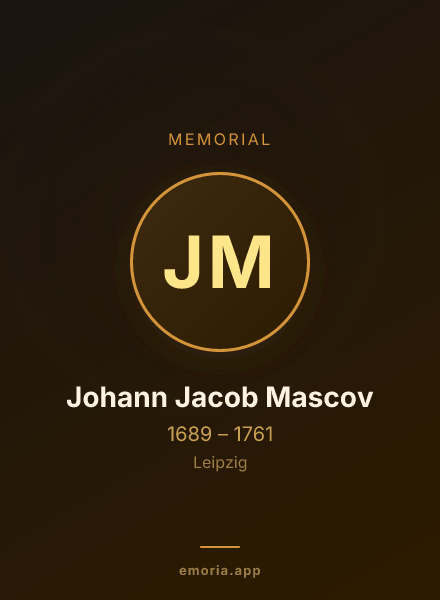 Memorial portrait of Johann Jacob Mascov