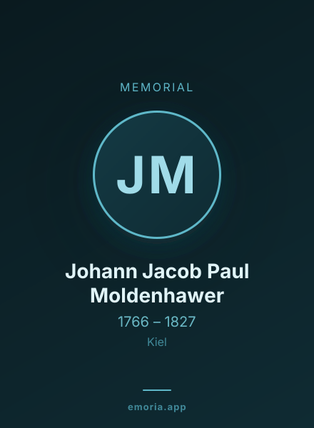 Memorial portrait of Johann Jacob Paul Moldenhawer