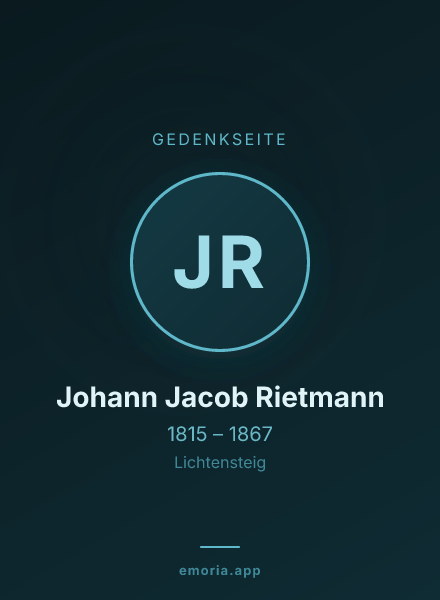 Gedenkportrait von Johann Jacob Rietmann