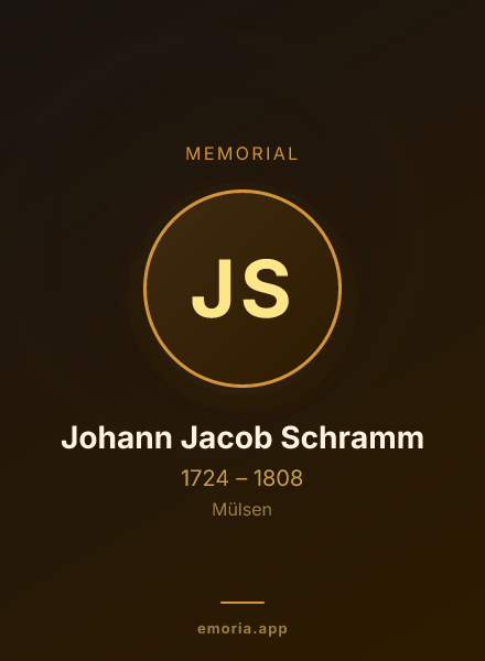 Memorial portrait of Johann Jacob Schramm