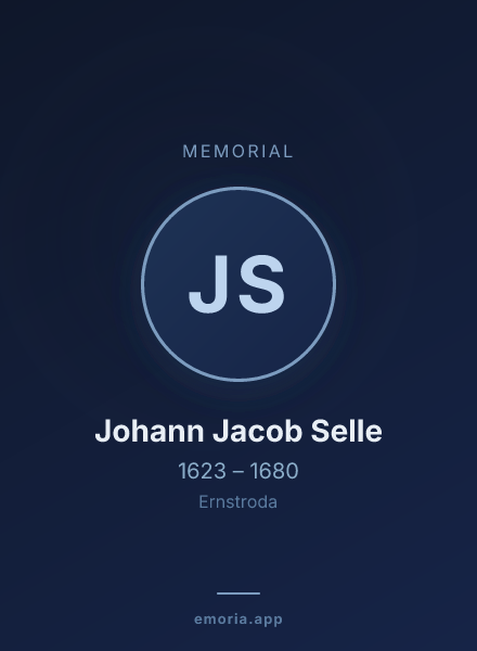 Memorial portrait of Johann Jacob Selle