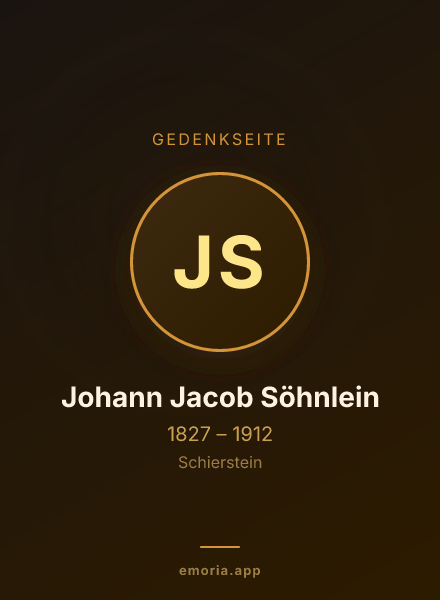 Gedenkportrait von Johann Jacob Söhnlein