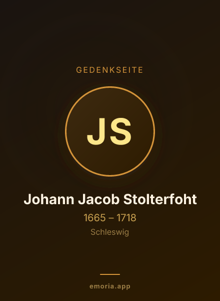 Gedenkportrait von Johann Jacob Stolterfoht