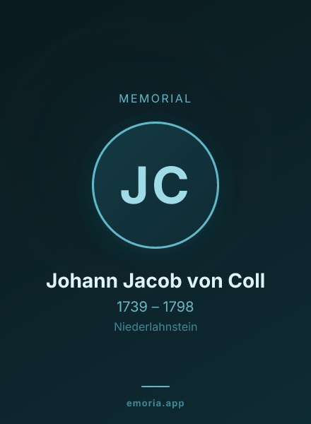 Memorial portrait of Johann Jacob von Coll