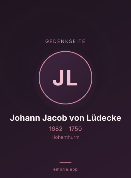 Gedenkportrait von Johann Jacob von Lüdecke