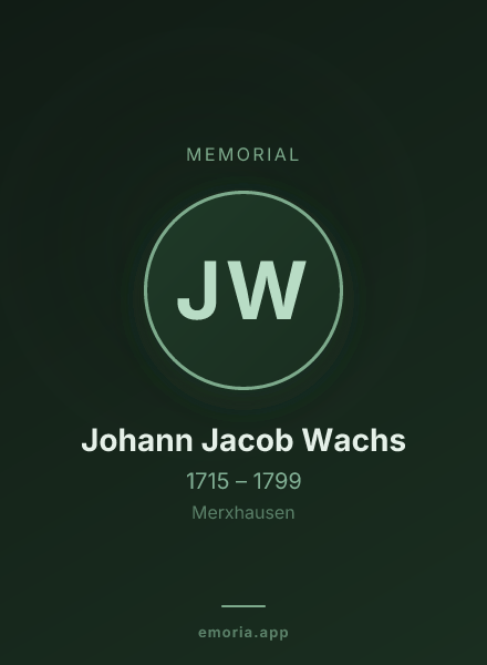 Memorial portrait of Johann Jacob Wachs