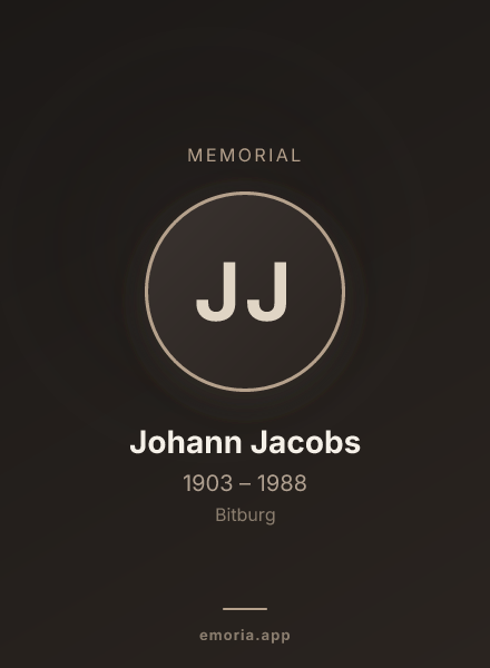 Memorial portrait of Johann Jacobs