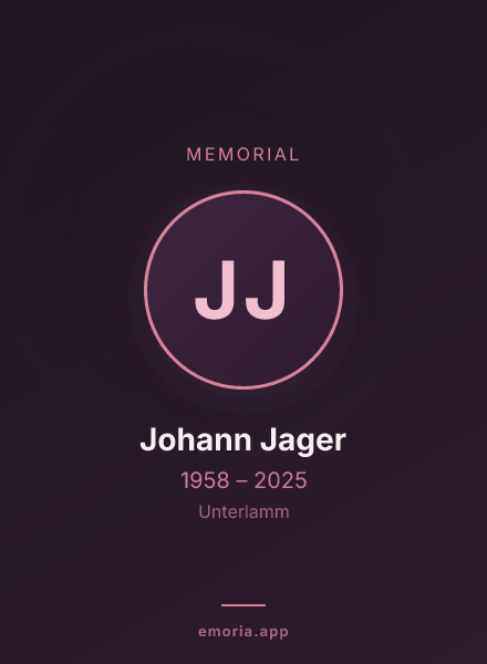 Memorial portrait of Johann Jager