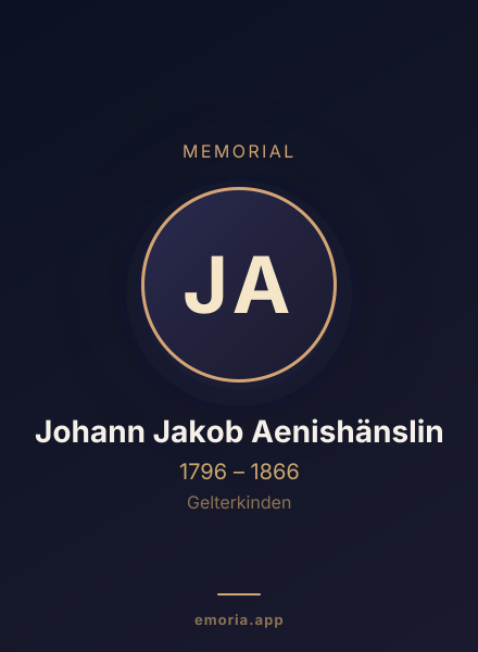 Memorial portrait of Johann Jakob Aenishänslin