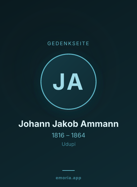 Gedenkportrait von Johann Jakob Ammann