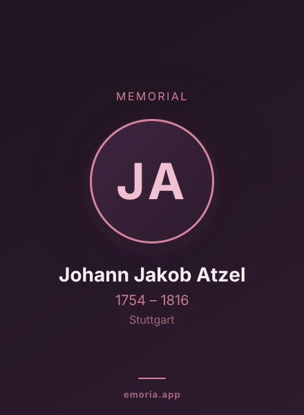 Memorial portrait of Johann Jakob Atzel