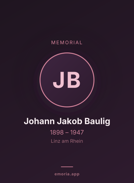 Memorial portrait of Johann Jakob Baulig