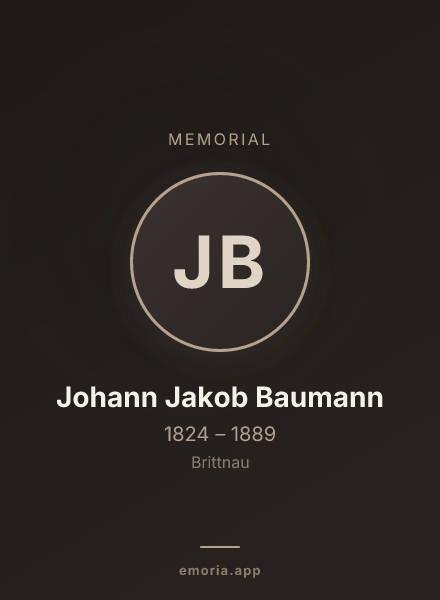 Memorial portrait of Johann Jakob Baumann