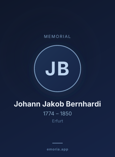 Memorial portrait of Johann Jakob Bernhardi
