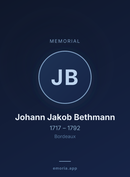 Memorial portrait of Johann Jakob Bethmann