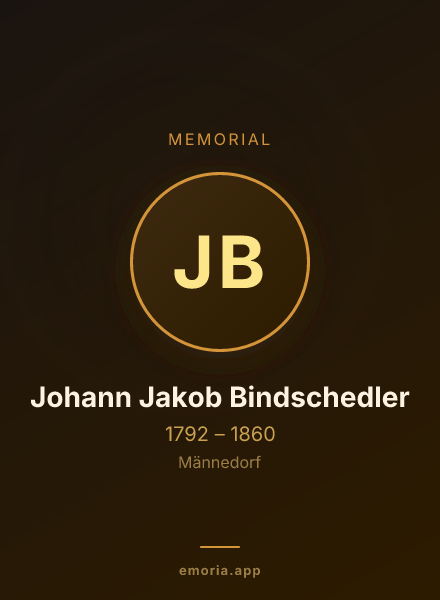 Memorial portrait of Johann Jakob Bindschedler