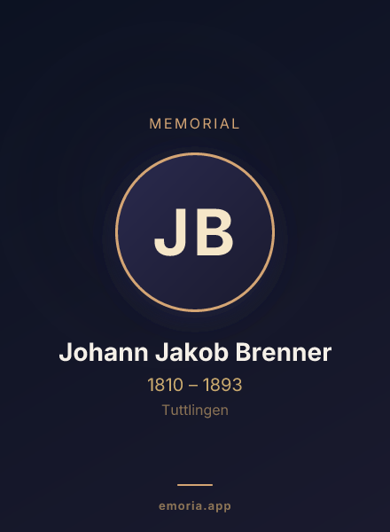 Memorial portrait of Johann Jakob Brenner