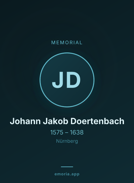Memorial portrait of Johann Jakob Doertenbach