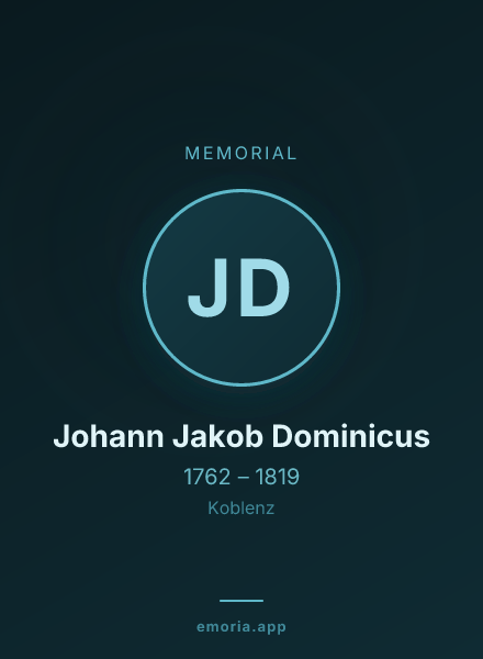 Memorial portrait of Johann Jakob Dominicus