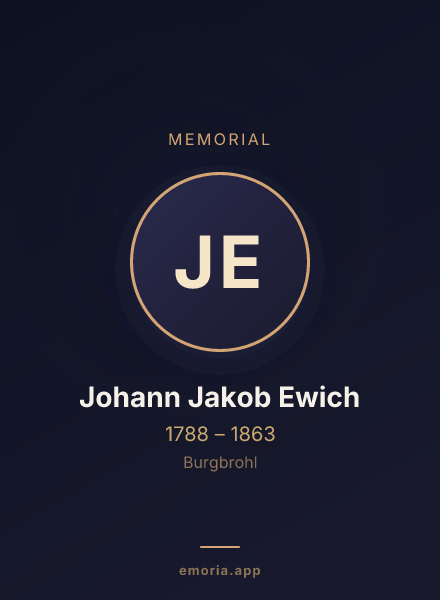 Memorial portrait of Johann Jakob Ewich