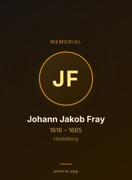 Memorial portrait of Johann Jakob Fray
