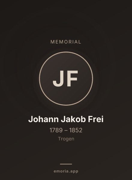 Memorial portrait of Johann Jakob Frei