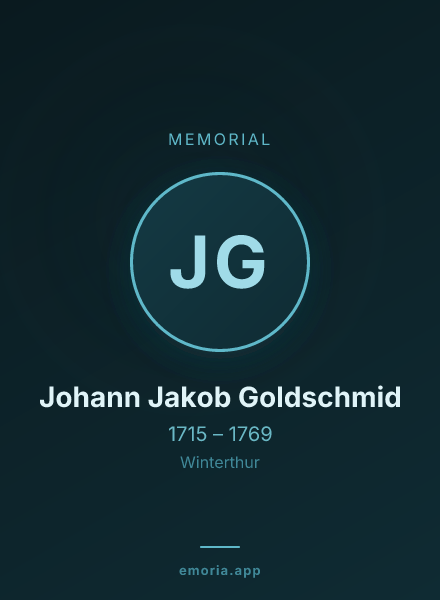 Memorial portrait of Johann Jakob Goldschmid