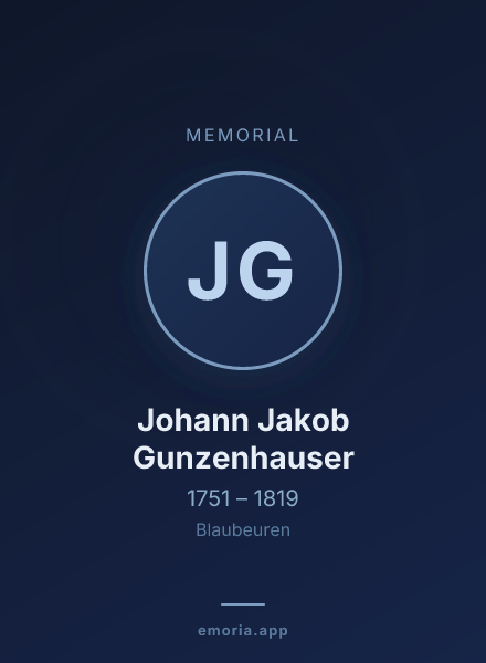 Memorial portrait of Johann Jakob Gunzenhauser