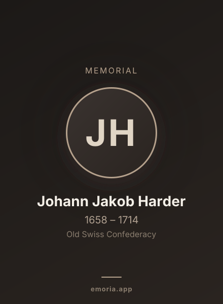 Memorial portrait of Johann Jakob Harder