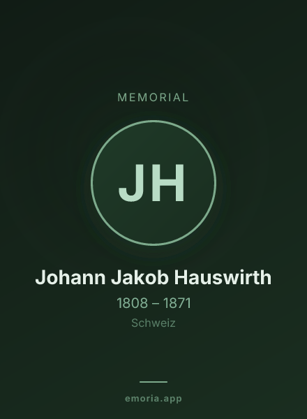 Memorial portrait of Johann Jakob Hauswirth