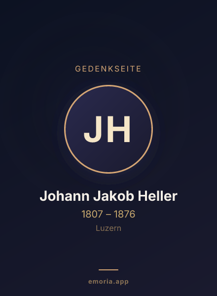 Gedenkportrait von Johann Jakob Heller