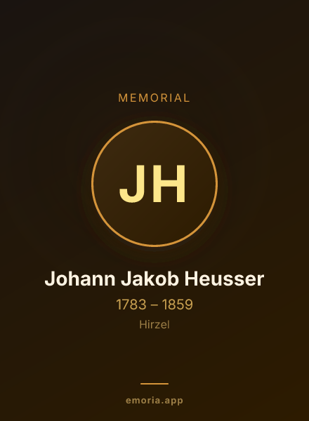 Memorial portrait of Johann Jakob Heusser