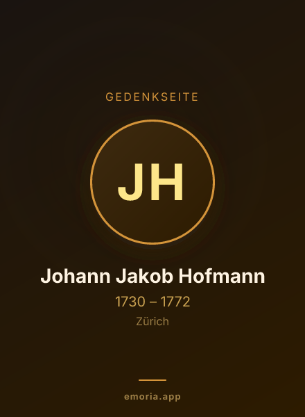 Gedenkportrait von Johann Jakob Hofmann