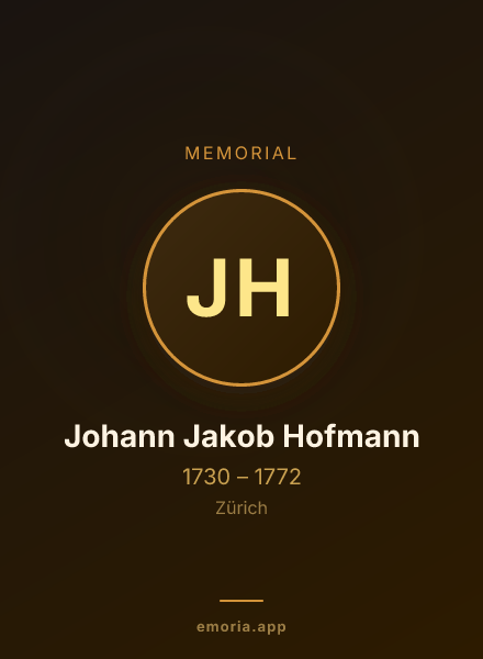 Memorial portrait of Johann Jakob Hofmann