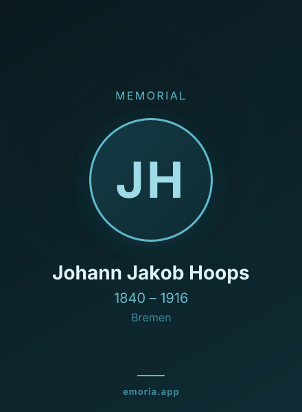 Memorial portrait of Johann Jakob Hoops