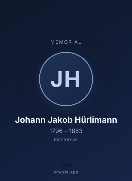 Memorial portrait of Johann Jakob Hürlimann