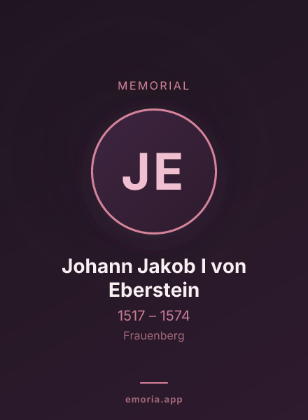 Memorial portrait of Johann Jakob I von Eberstein