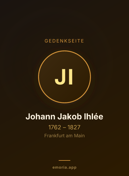 Gedenkportrait von Johann Jakob Ihlée
